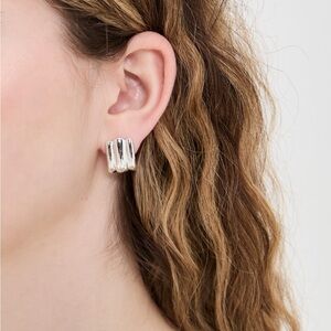 Heaven Mayhem Silver Crush Earrings NEW IN BOX